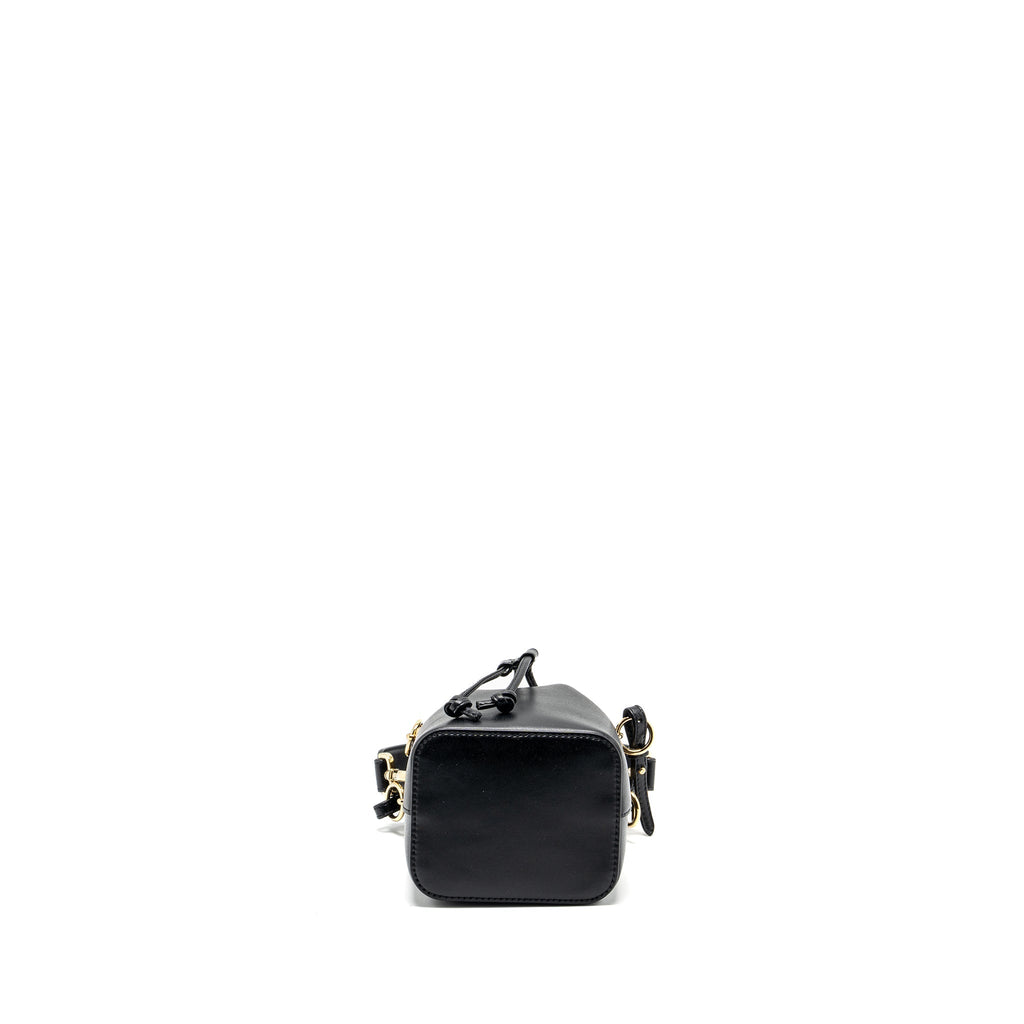 FENDI MINI MON TRESOR BUCKET BAG CALFSKIN BLACK GHW