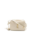 SAINT LAURENT/YSL LOU CAMERA BAG CALFSKIN WHITE GHW
