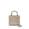 DIOR MEDIUM LADY DIOR PATENT LIGHT GREY SHW
