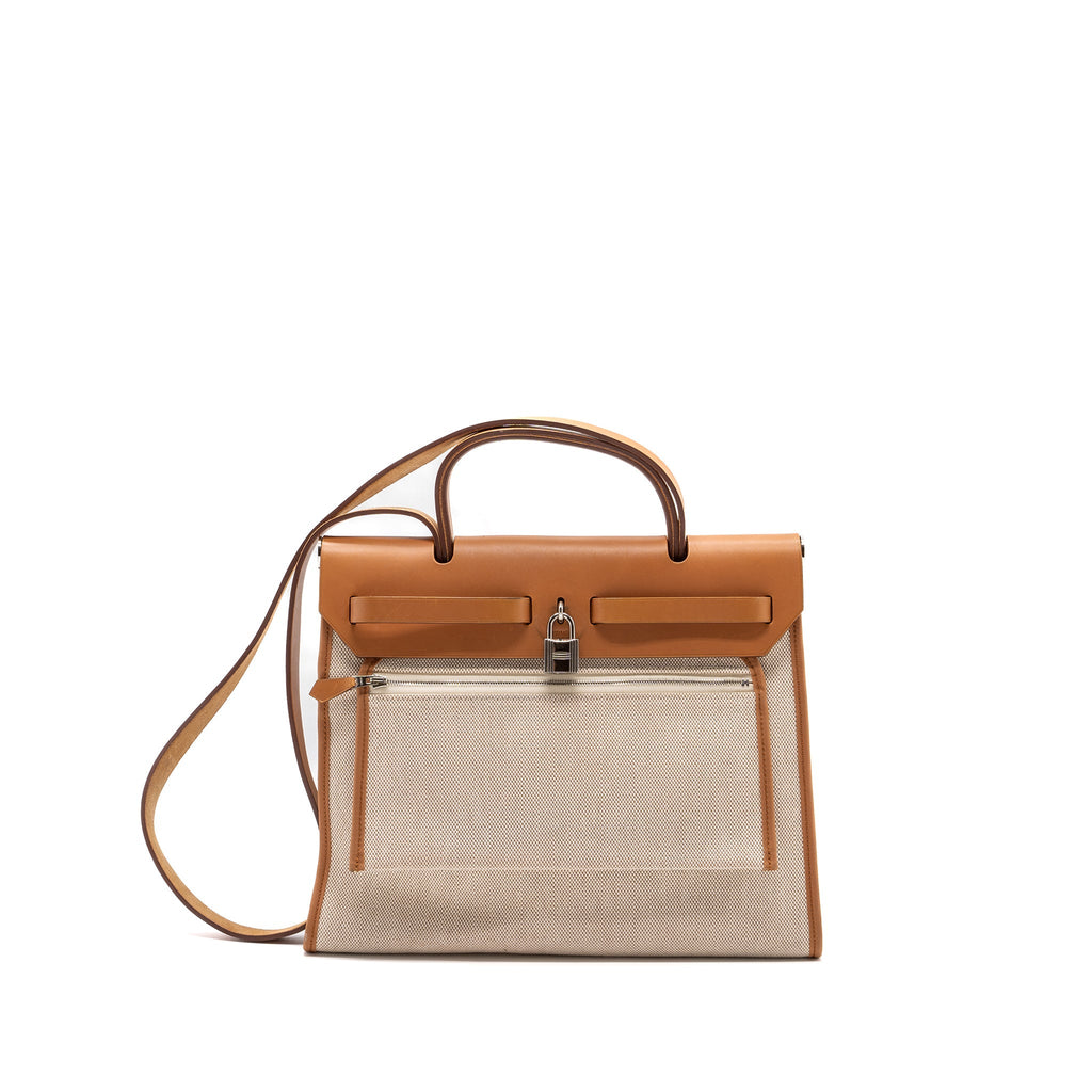 HERMES HERBAG 31 CANVAS/HUNTER MULTICOLOURED SHW