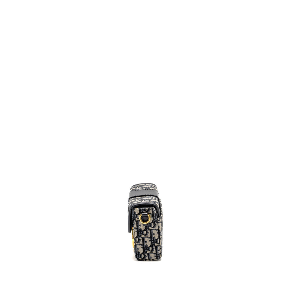 DIOR 30 MONTAIGNE BOX BLUE OBLIQUE JACQUARD GHW