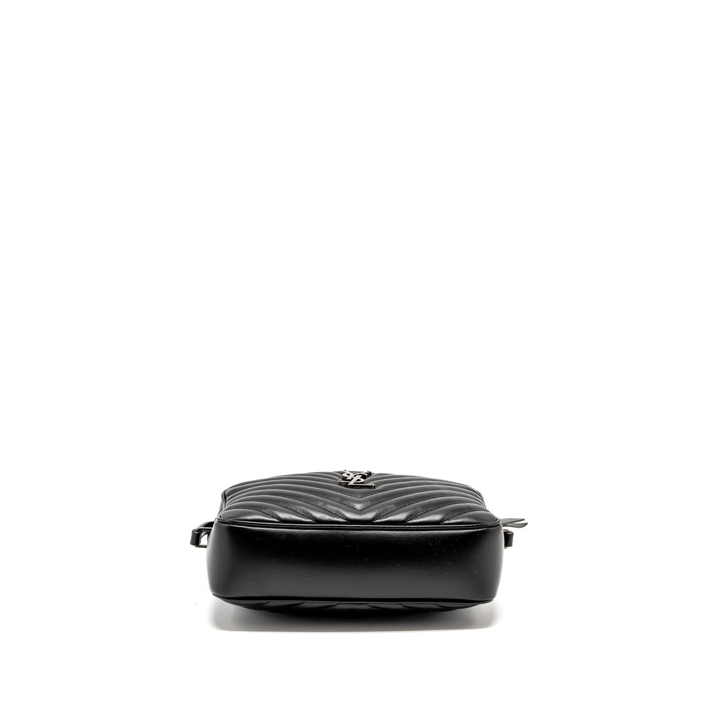 SAINT LAURENT LOU CAMERA BAG CALFSKIN BLACK RUTHENIUM SHW