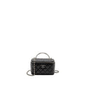 CHANEL TOP HANDLE LONG VANITY CASE LAMBSKIN BLACK SHW (MICROCHIP)