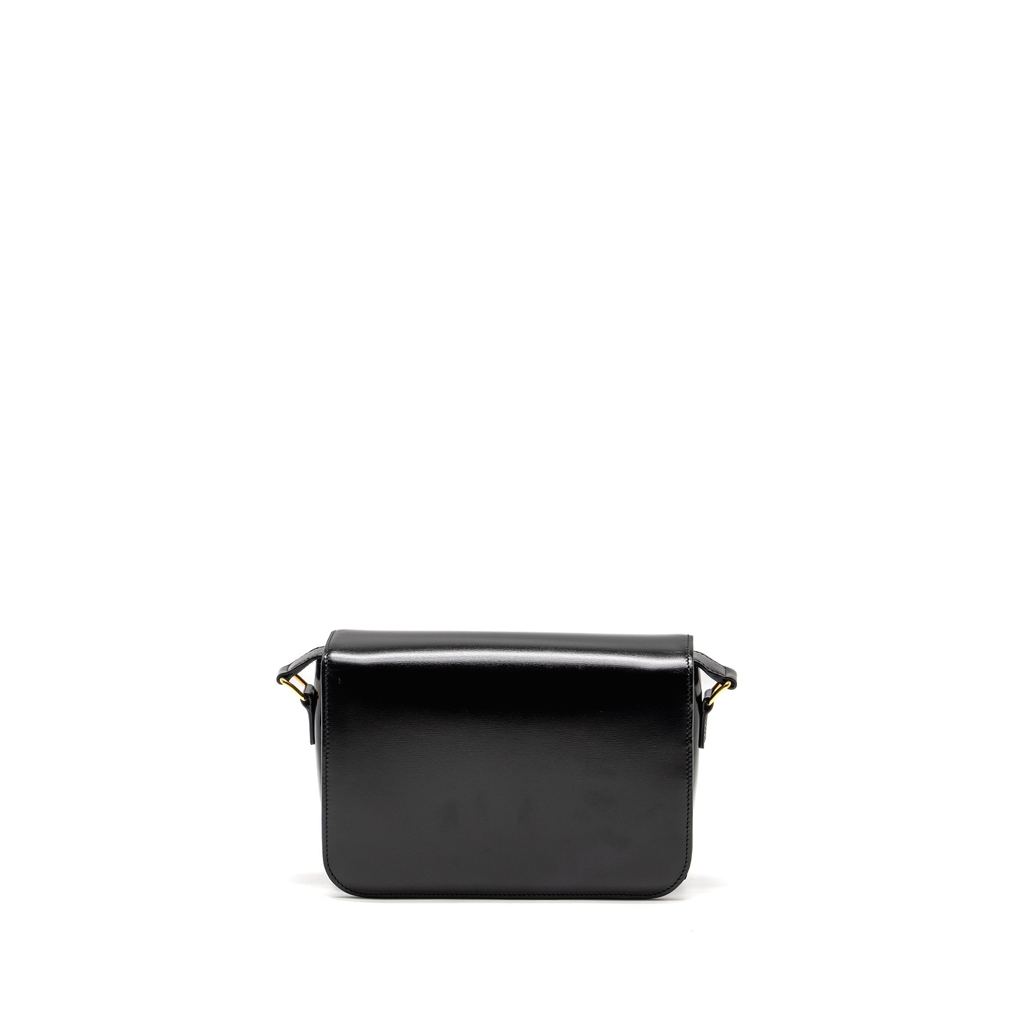 CELINE CLASSIC TRIOMPHE BAG SHINY CALFSKIN BLACK GHW