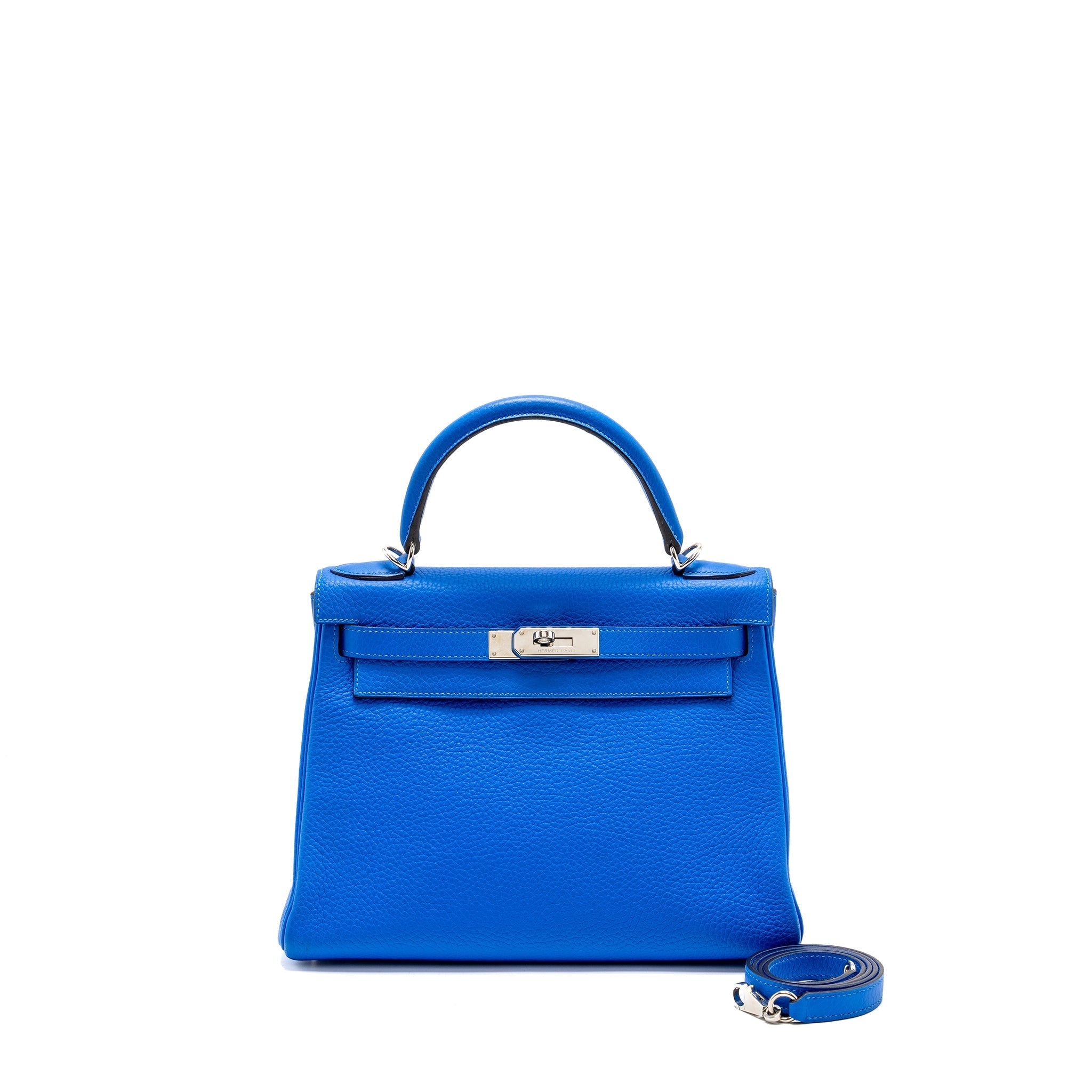 HERMES KELLY 28 CLEMENCE BLUE HYDRA SHW