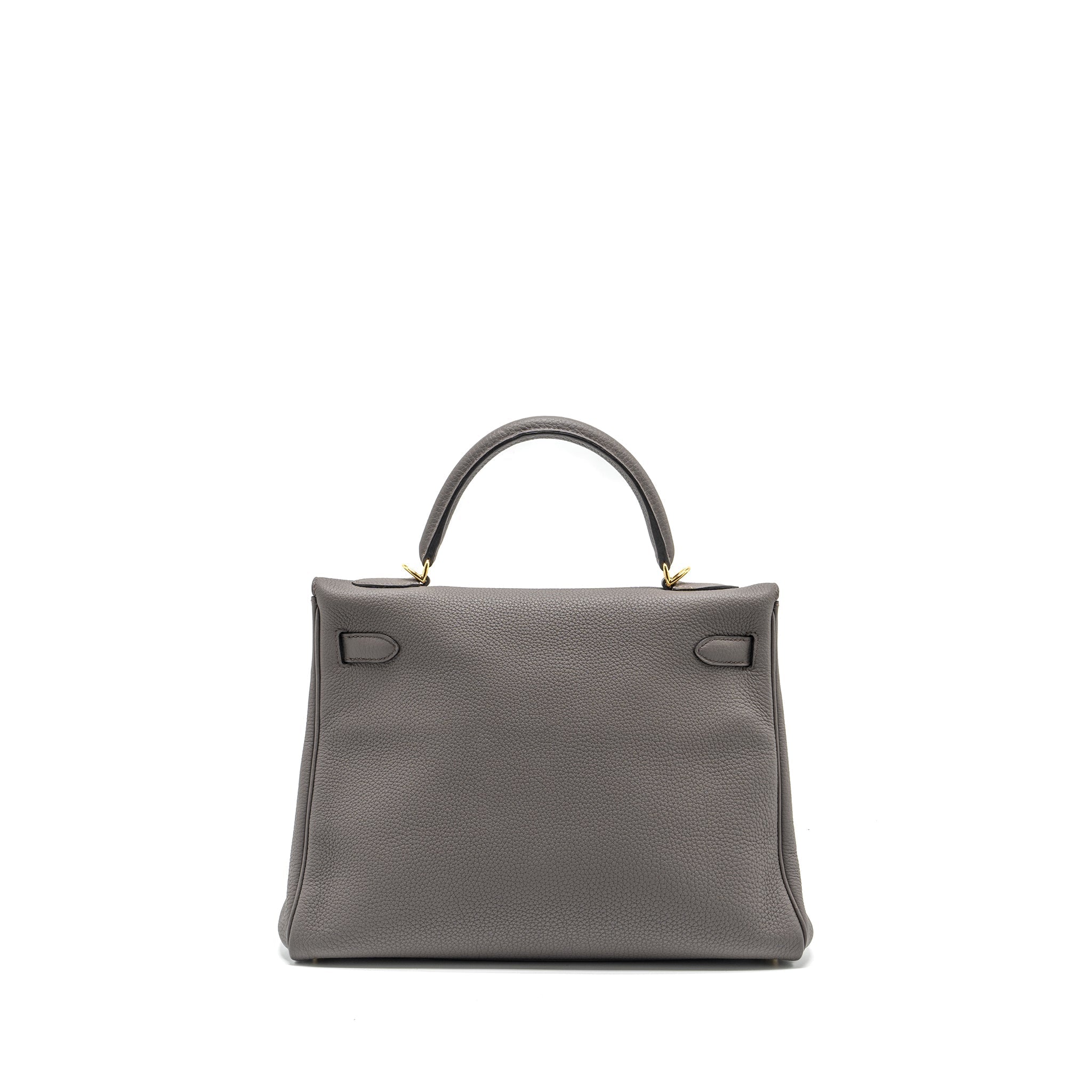 HERMES KELLY 32 TOGO 8F GRIS ETAIN GHW