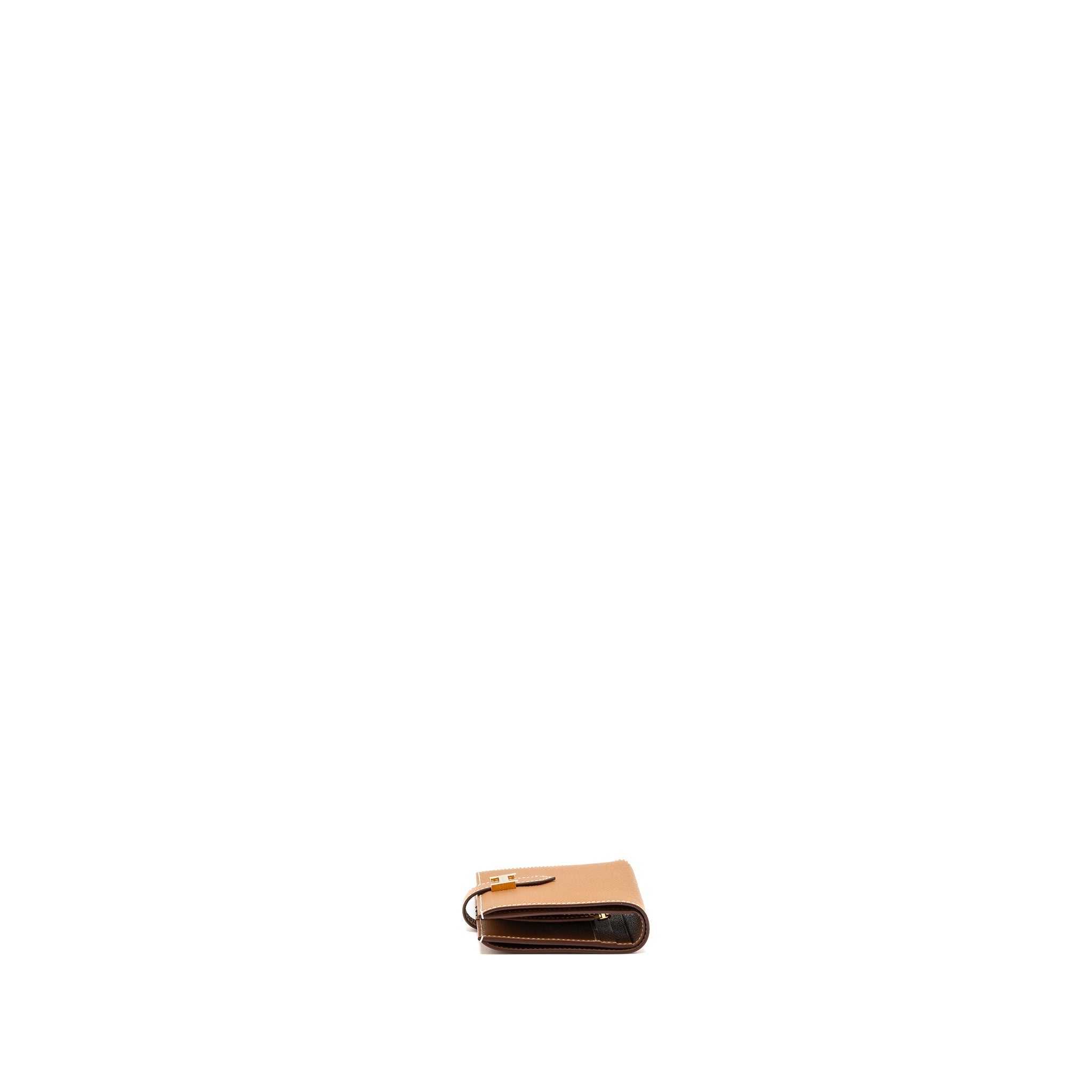 HERMES BEARN COMPACT WALLET EPSOM GOLD GHW
