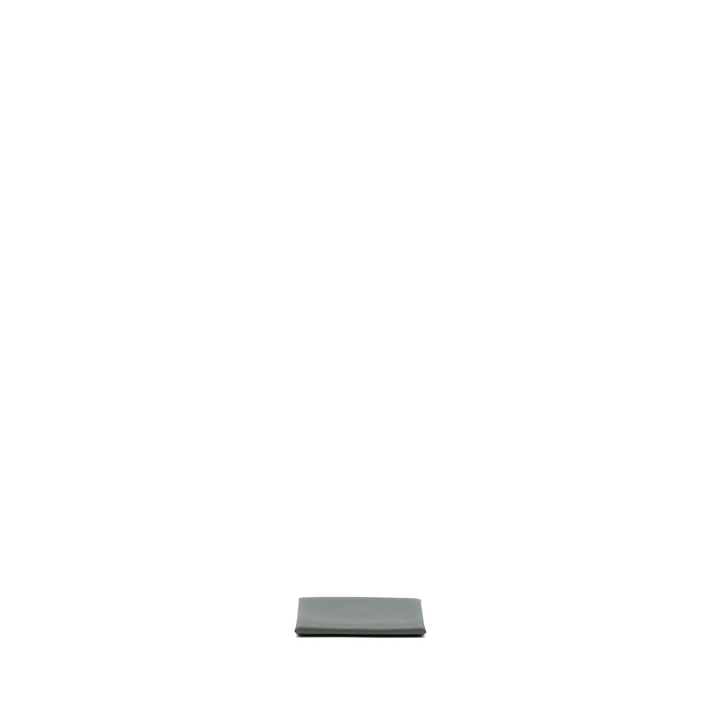 HERMES CALVI CARD HOLDER EVERCOLOR VERT AMANDE/GRIS PERLE SHW