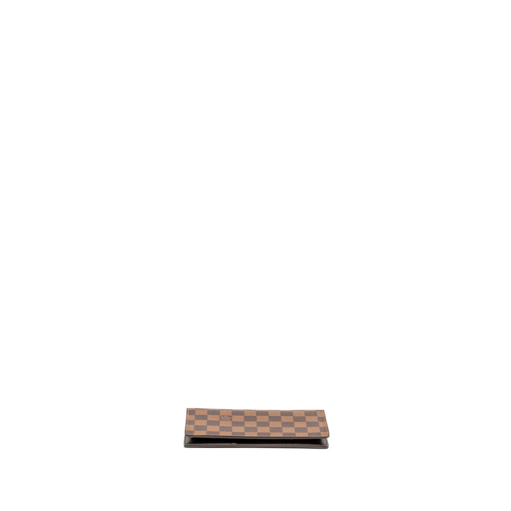 LOUIS VUITTON BRAZZA LONG WALLET DAMIER EBENE CANVAS GHW