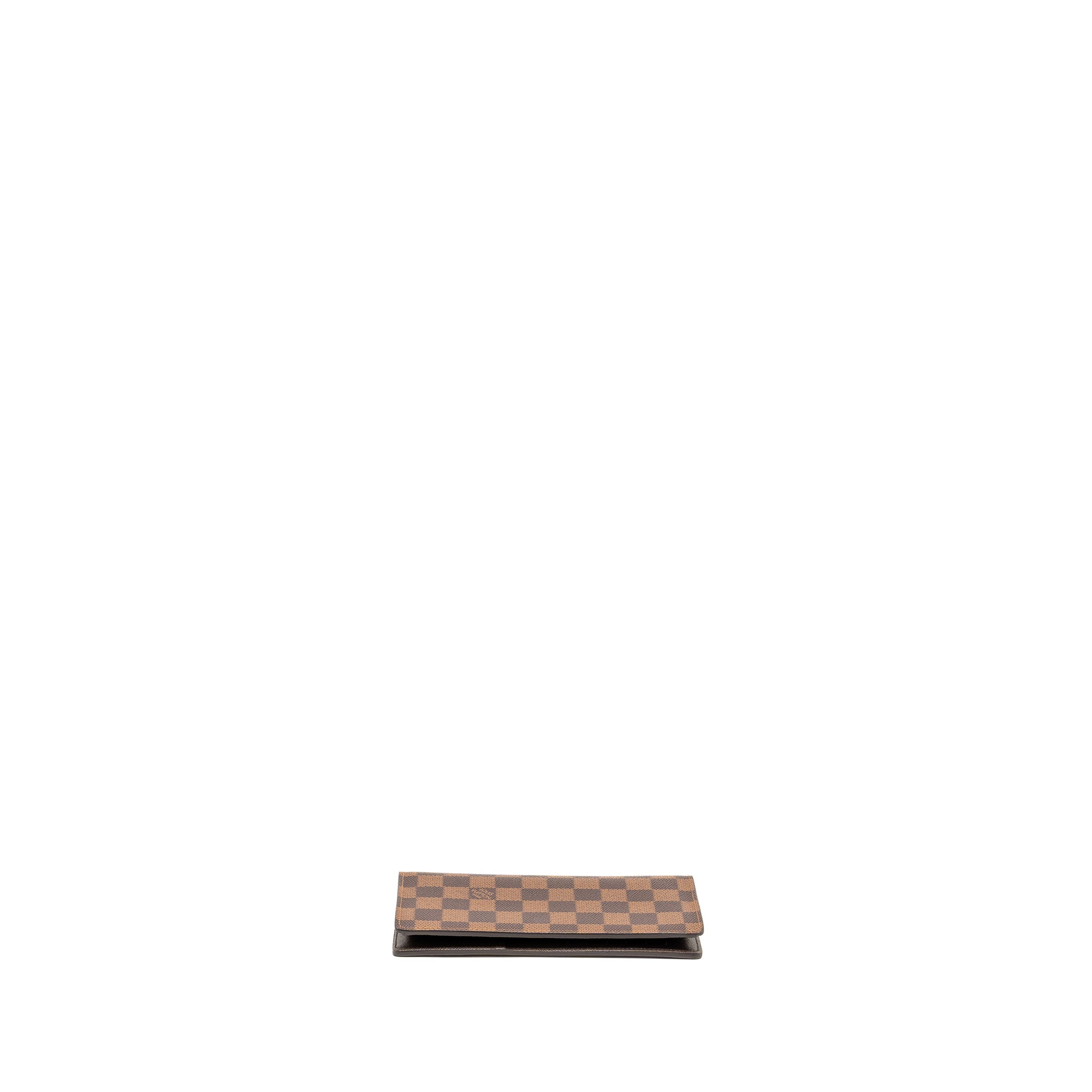 LOUIS VUITTON BRAZZA LONG WALLET DAMIER EBENE CANVAS GHW