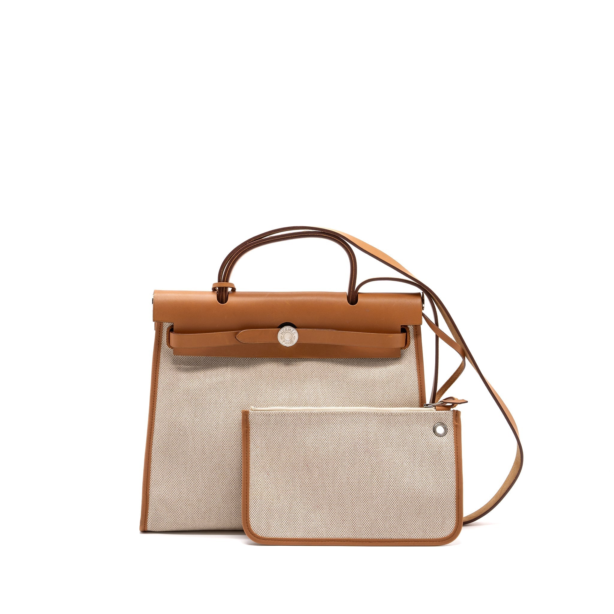HERMES HERBAG 31 CANVAS/HUNTER MULTICOLOURED SHW