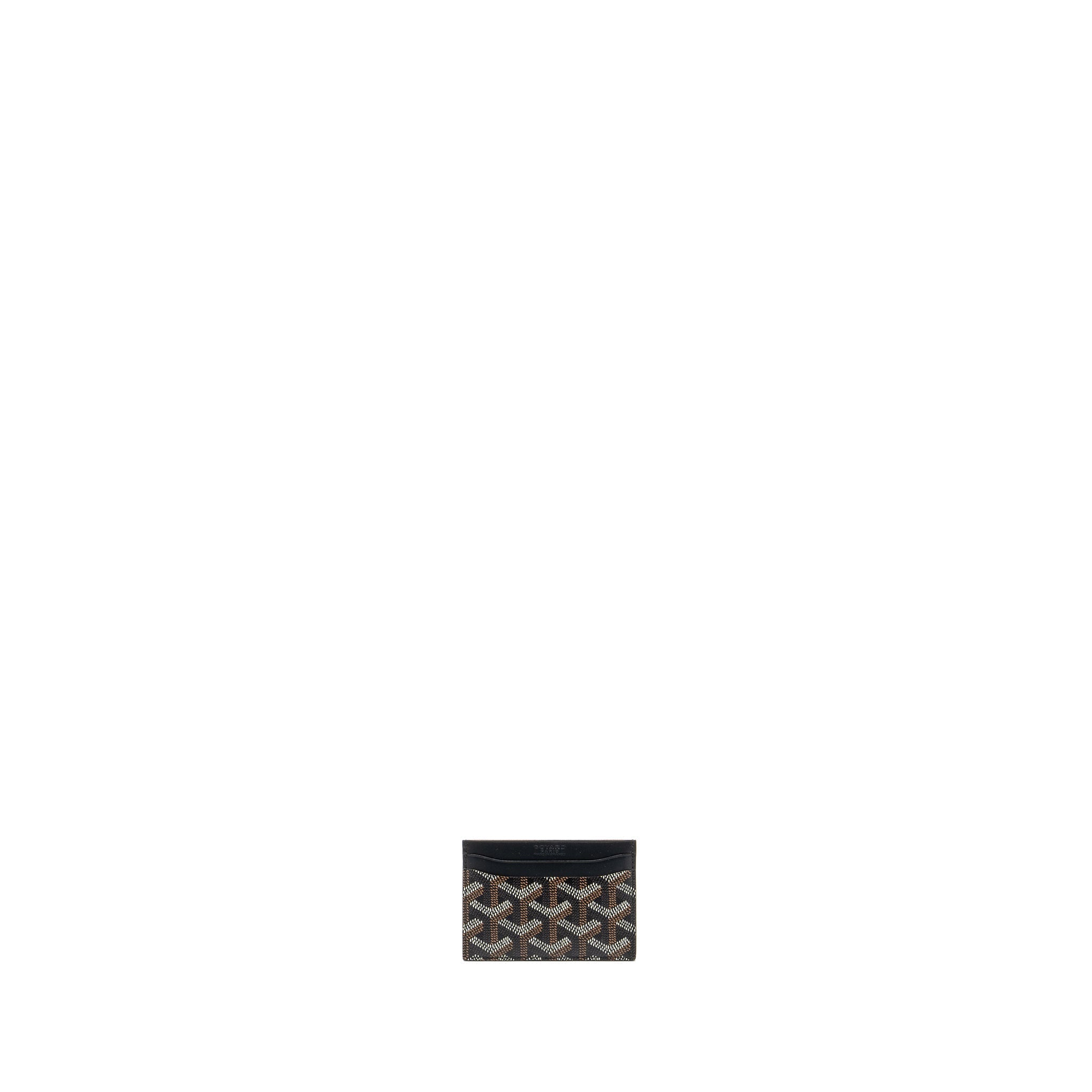 GOYARD SAINT-SULPICE CARD WALLET GOYARDINE CANVAS BLACK