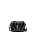 SAINT LAURENT LOU CAMERA BAG CALFSKIN BLACK RUTHENIUM SHW