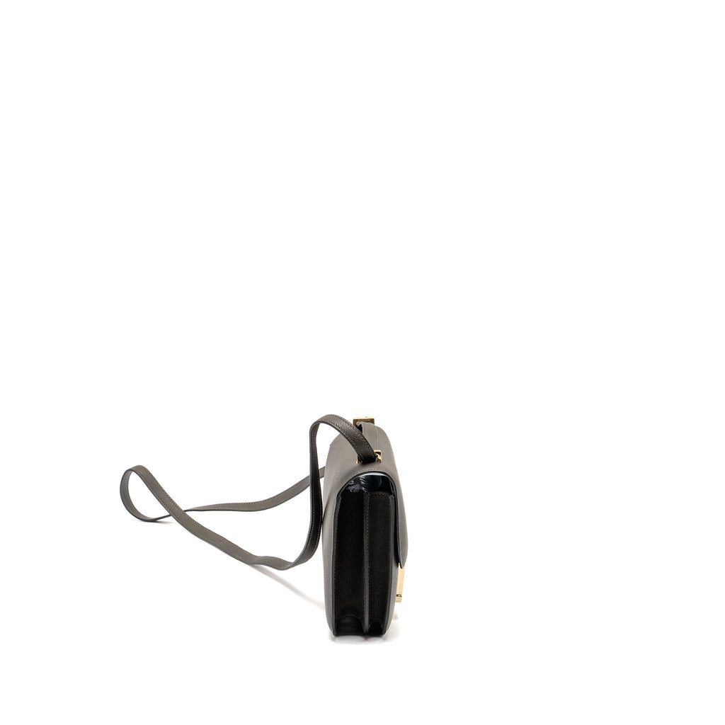 HERMES MINI CONSTANCE EVERCOLOR VERT MAQUIS/BLEU BRUME LGHW