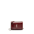 SAINT LAURENT/YSL SUNSET BAG CALFSKIN BURGUNDY SHW