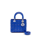DIOR MEDIUM LADY DIOR LAMBSKIN BLUE SHW