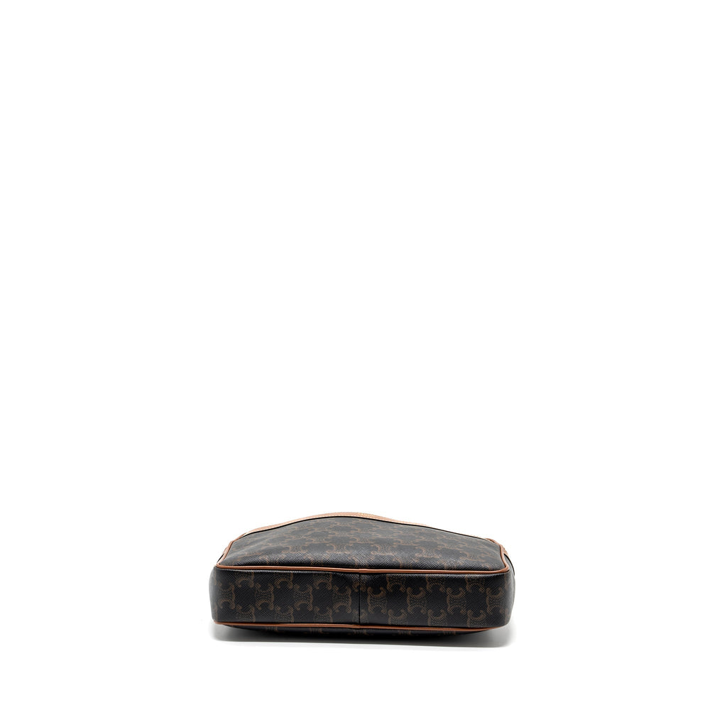 CELINE PATAPANS BAG TRIOMPHE CANVAS/LEATHER BROWN GHW