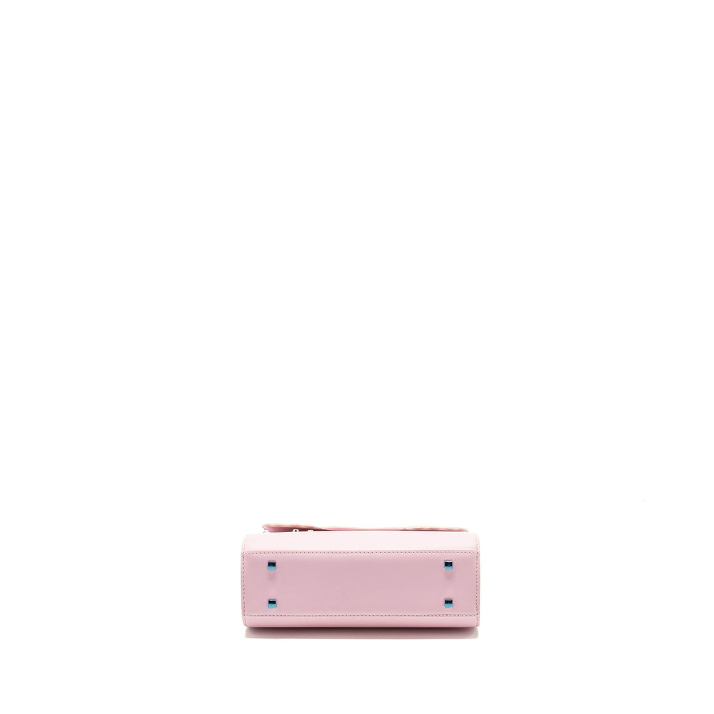 DELVAUX SMALL TEMPETE TOTE BAG CALFSKIN LIGHT PINK SHW