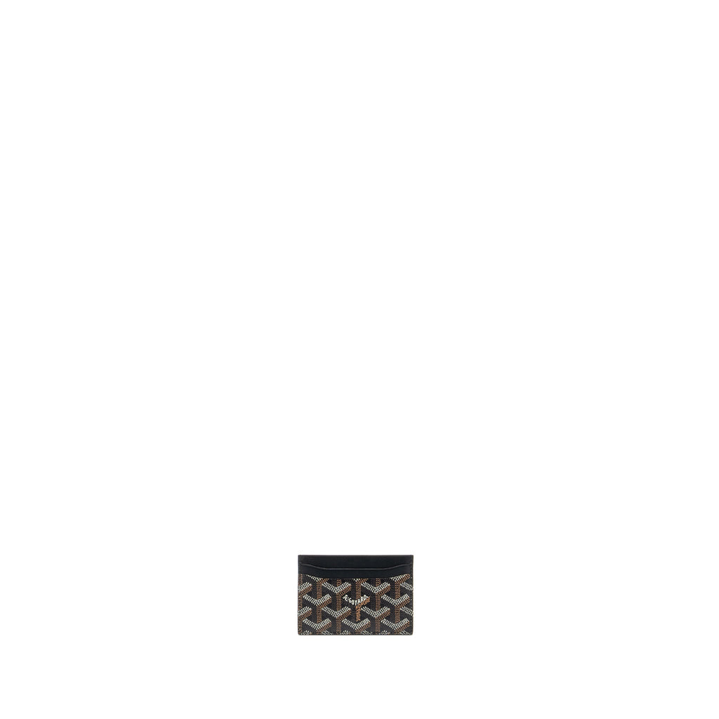 GOYARD SAINT-SULPICE CARD WALLET GOYARDINE CANVAS BLACK