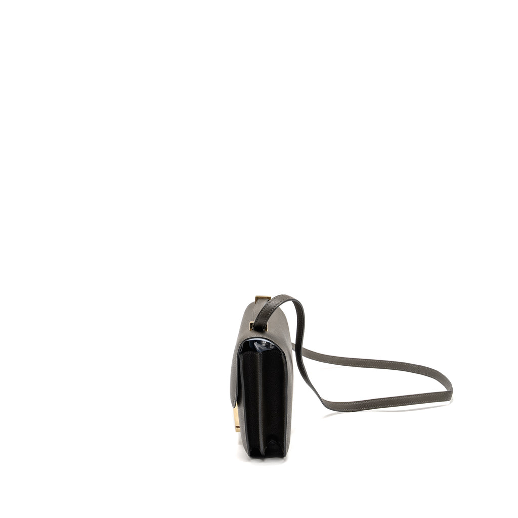 HERMES MINI CONSTANCE EVERCOLOR VERT MAQUIS/BLEU BRUME LGHW