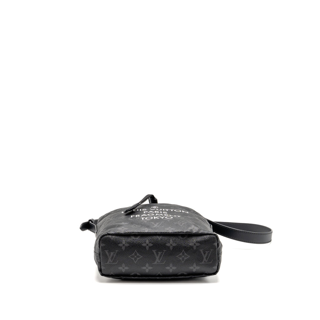 LOUIS VUITTON MONOGRAM ECLIPSE FRAGMENT NANO BAG CANVAS BLACK SHW