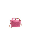 CHANEL 20S SMALL QUILTED HOBO BAG LAMBSKIN PINK GHW