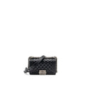 CHANEL SMALL BOY BAG CAVIAR BLACK RUTHENIUM HARDWARE (MICROCHIP)