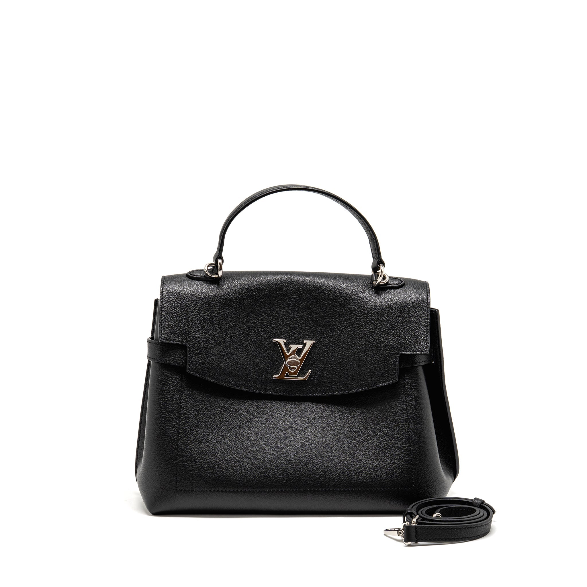 LOUIS VUITTON LOCKME EVER MM GRAINED CALFSKIN BLACK SHW