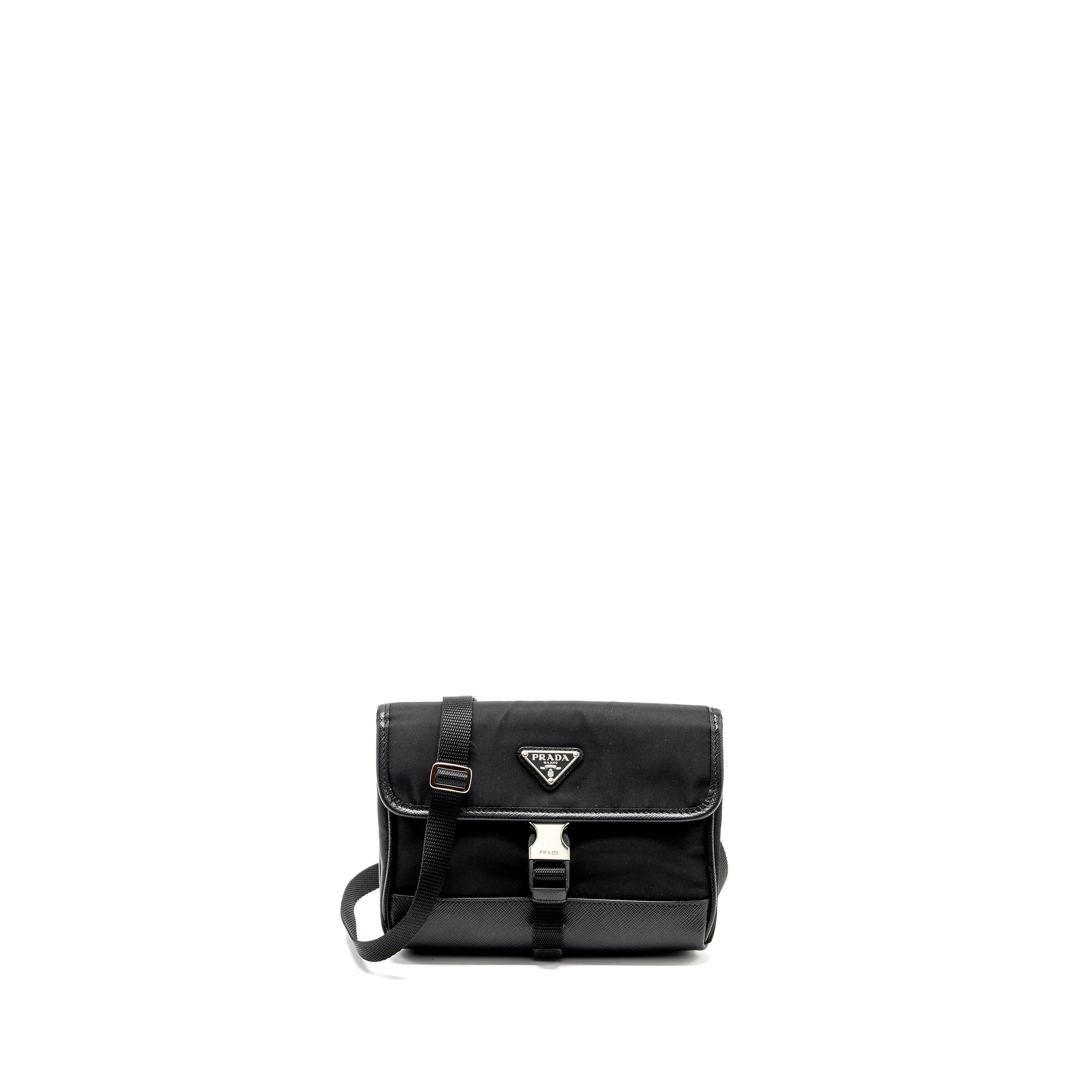 PRADA SMARTPHONE CASE RE-NYLON AND SAFFIANO LEATHER BLACK SHW