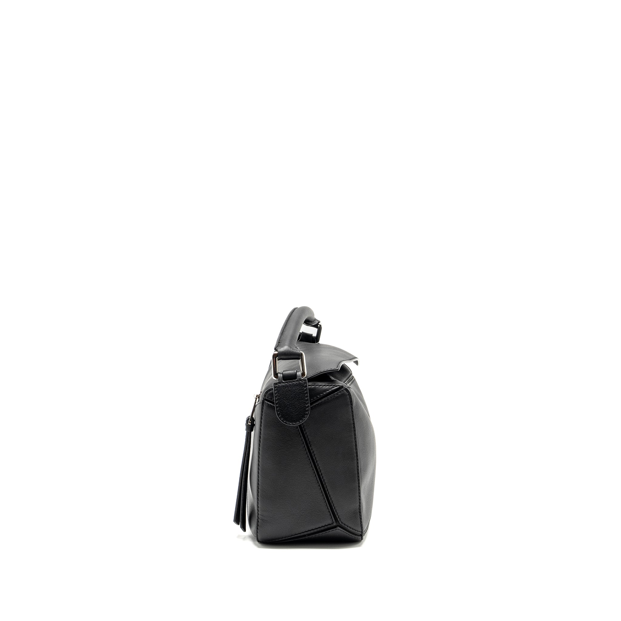 LOEWE SMALL PUZZLE BAG CALFSKIN BLACK SHW