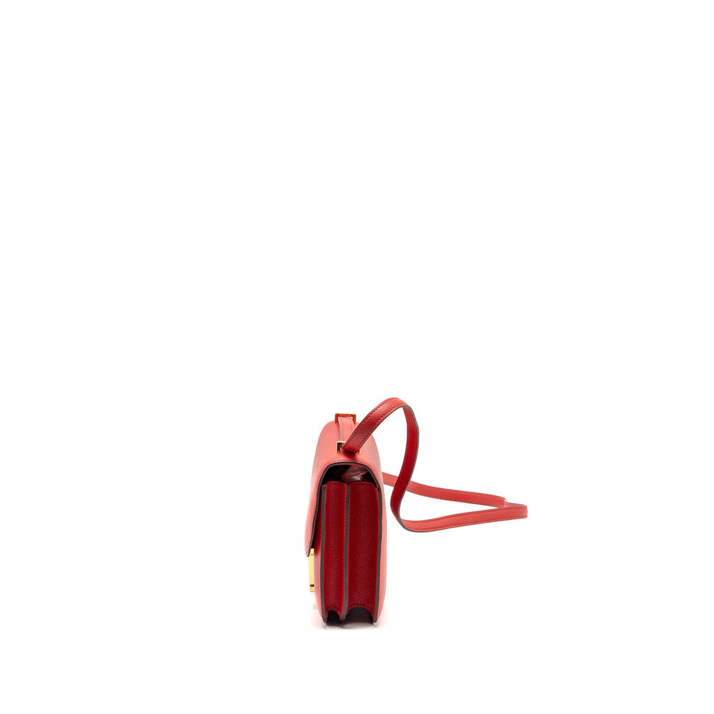 HERMES MINI CONSTANCE EPSOM Q5 ROUGE CASAQUE GHW