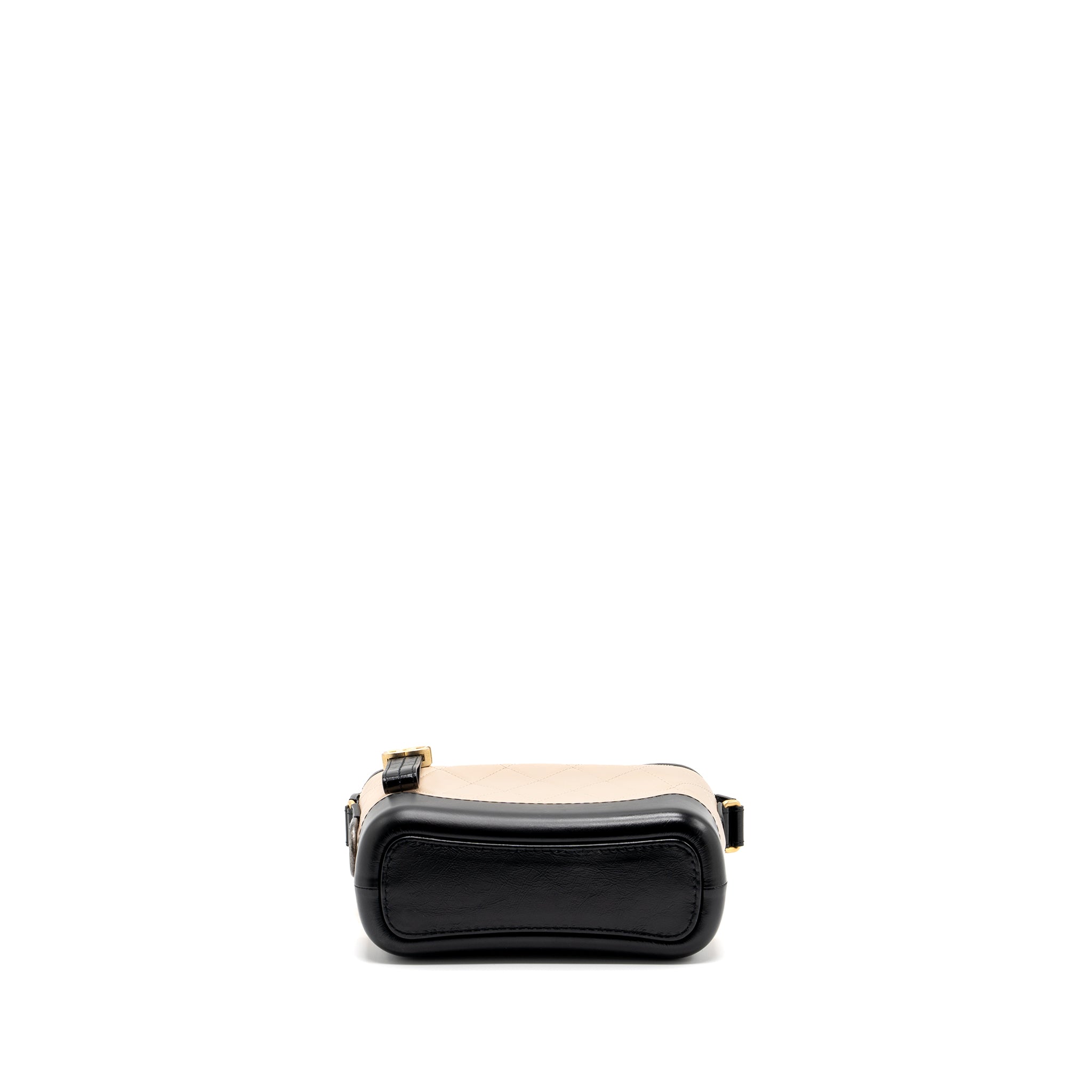 CHANEL SMALL GABRIELLE HOBO BAG CALFSKIN BEIGE / BLACK MULTICOLOUR HARDWARE