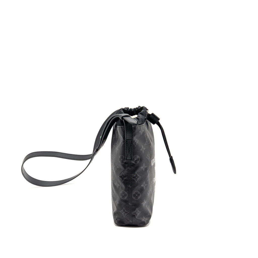 LOUIS VUITTON MONOGRAM ECLIPSE FRAGMENT NANO BAG CANVAS BLACK SHW