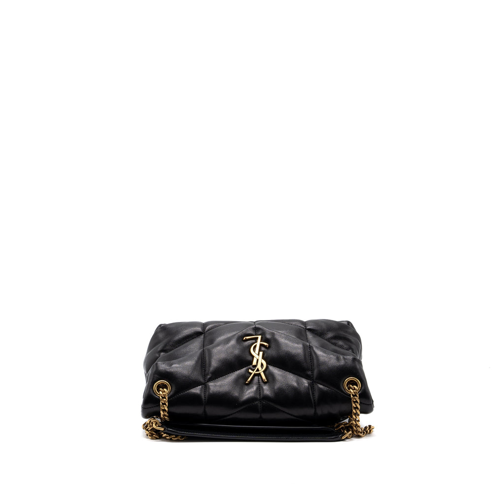 SAINT LAURENT/YSL SMALL PUFFER QUILTED NAPPA BLACK GHW
