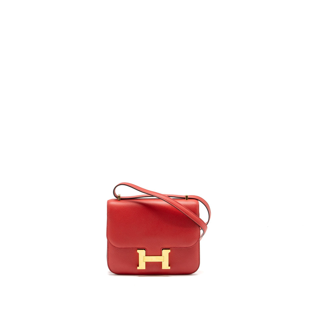 HERMES MINI CONSTANCE EPSOM Q5 ROUGE CASAQUE GHW
