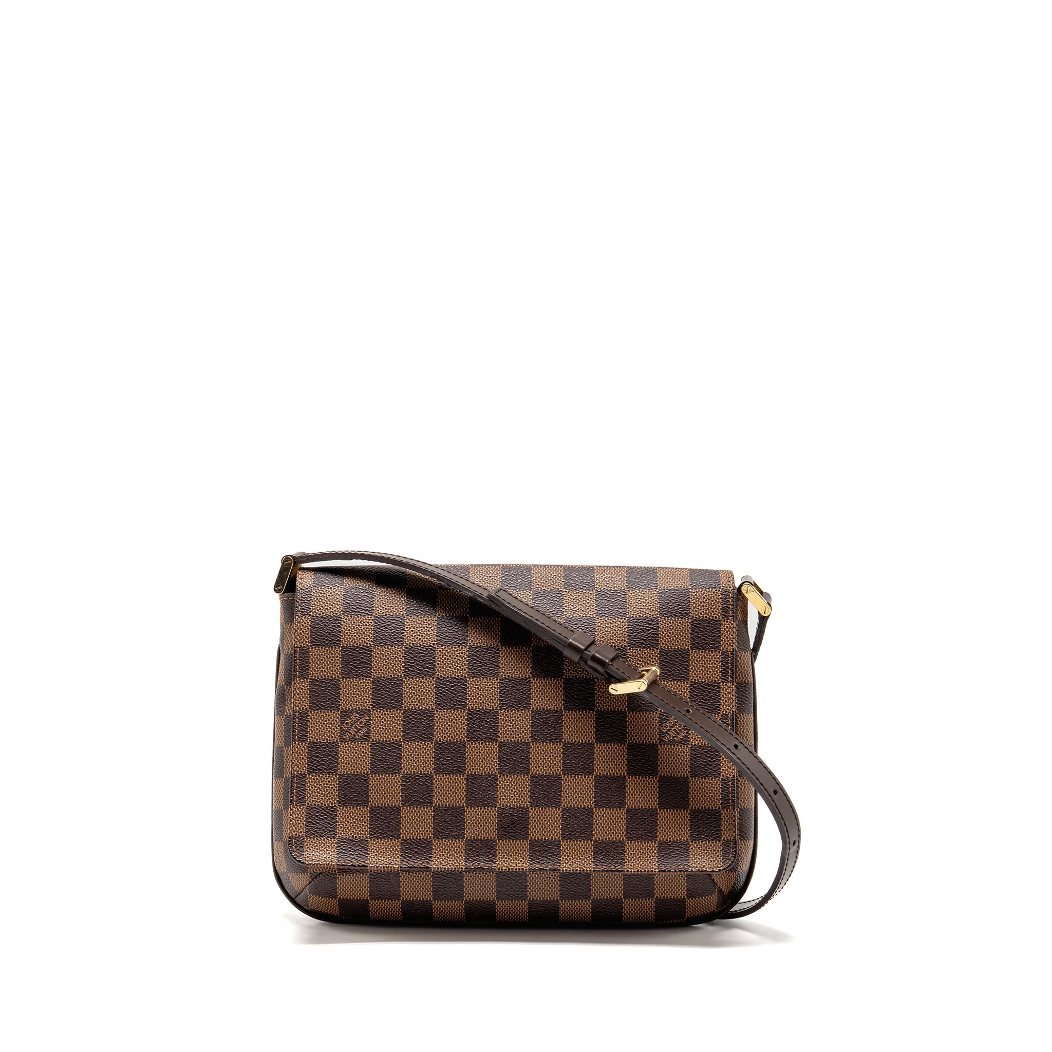 LOUIS VUITTON VINTAGE MUSETTE TANGO DAMIER EBENE CANVAS GHW