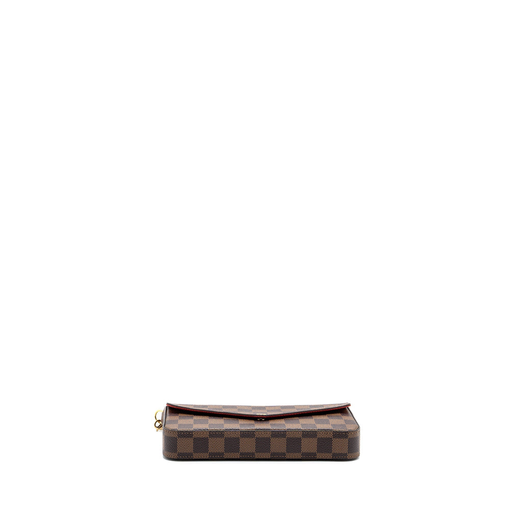 LOUIS VUITTON FELICIE  POCHETTE DAMIER EBENE CANVAS GHW
