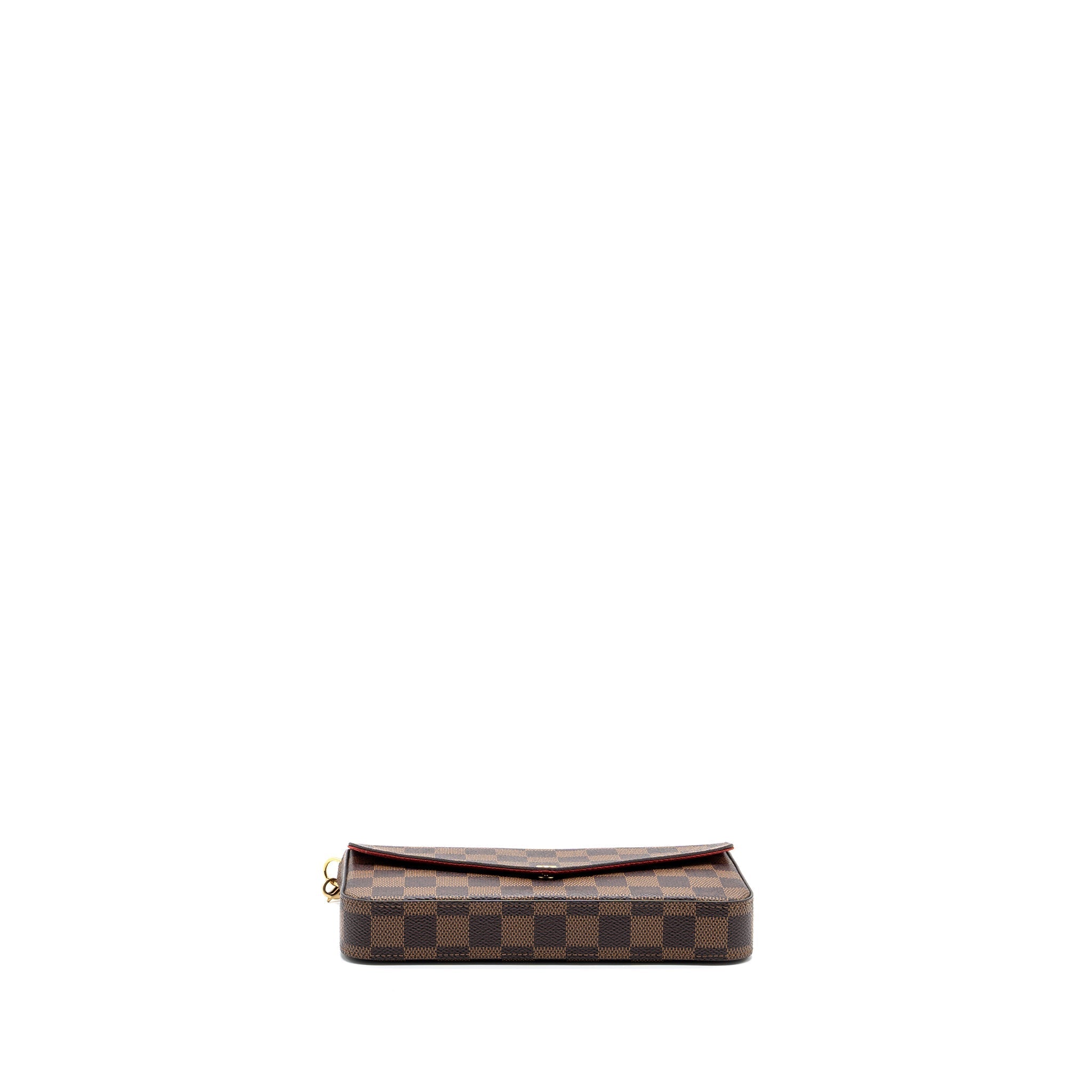 LOUIS VUITTON FELICIE  POCHETTE DAMIER EBENE CANVAS GHW