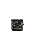 CHANEL 23S MINI 22 BAG WITH PEARL SHINY CALFSKIN GHW (MICROCHIP)