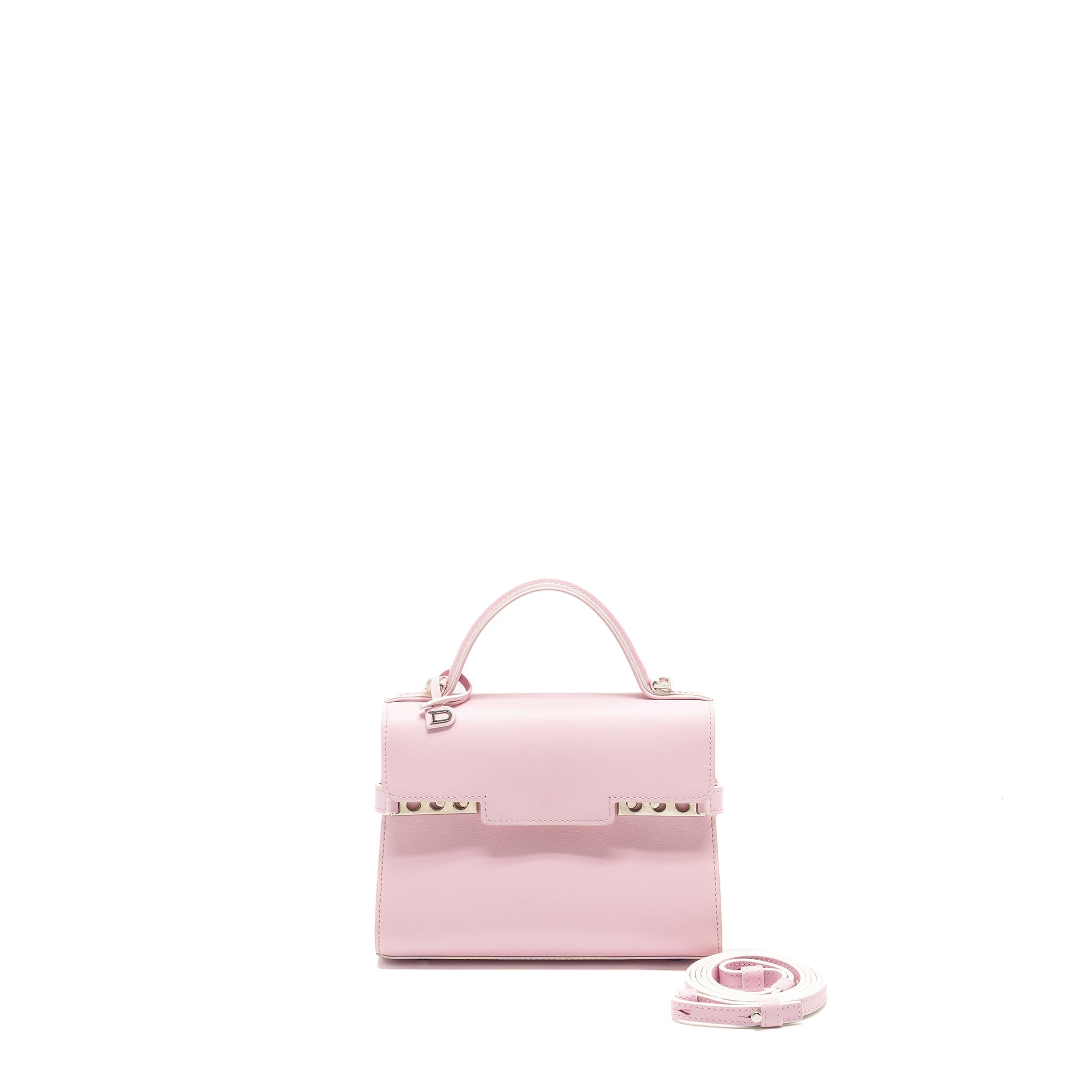 DELVAUX SMALL TEMPETE TOTE BAG CALFSKIN LIGHT PINK SHW