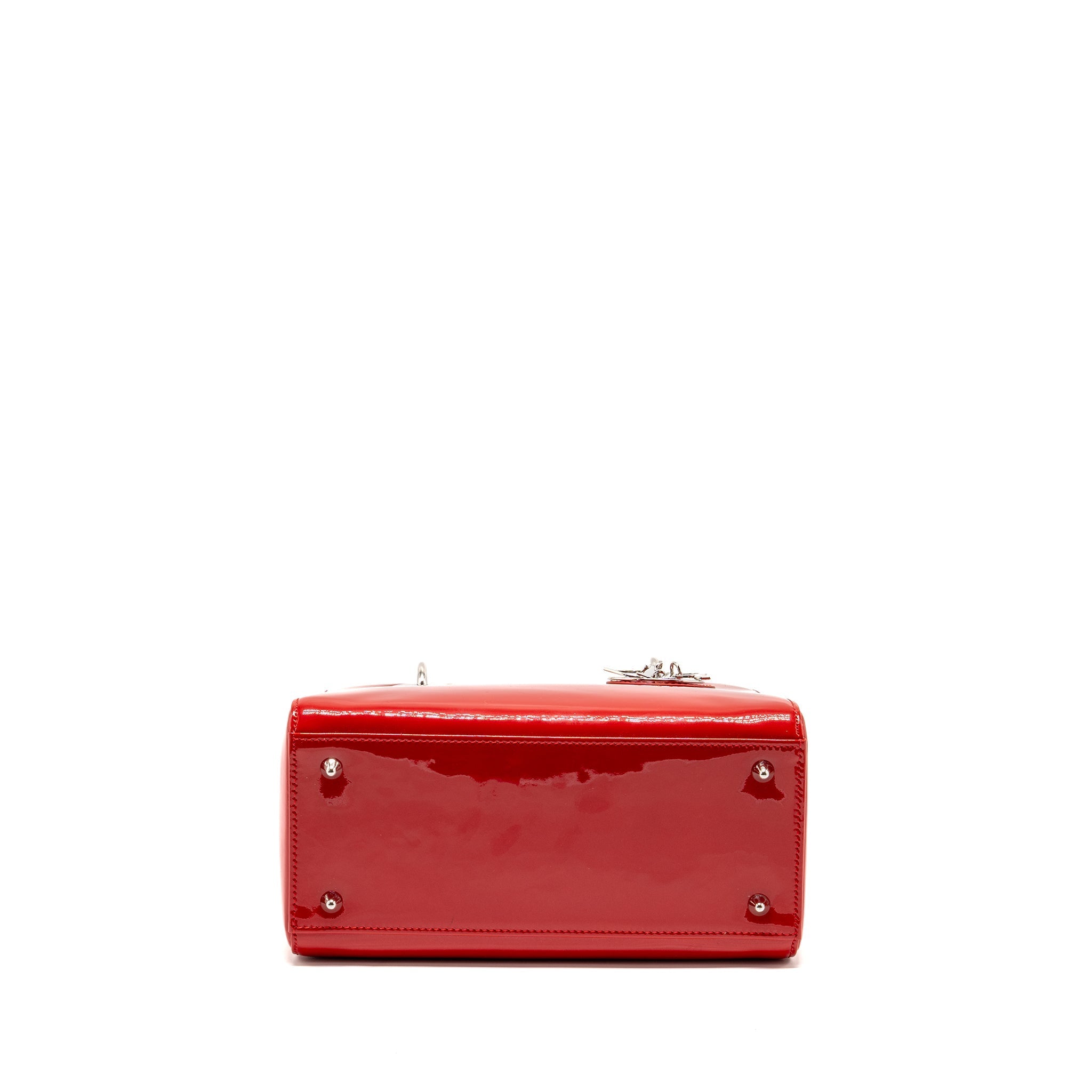 DIOR MEDIUM LADY DIOR PATENT RED SHW