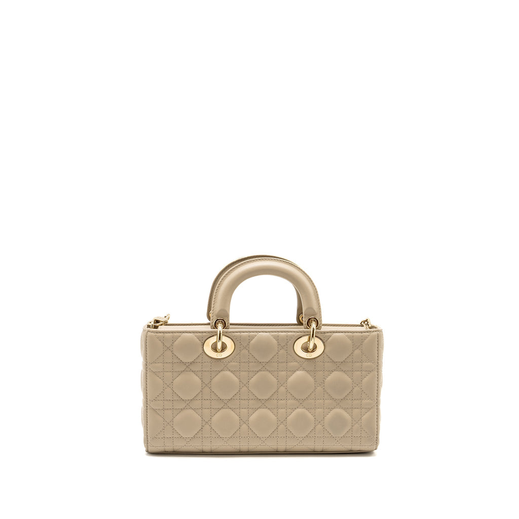 DIOR MEDIUM LADY D-JOY BAG LAMBSKIN BEIGE LGHW