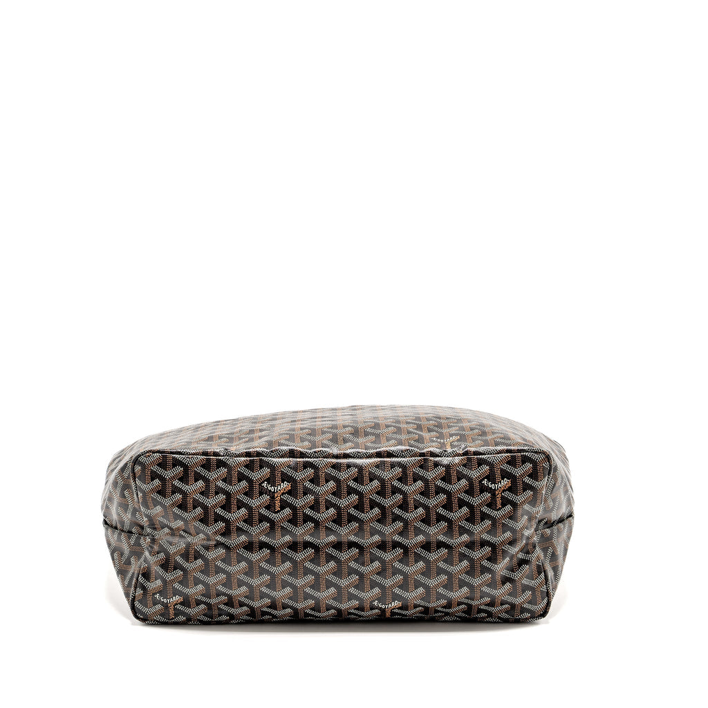 GOYARD SAINT LOUIS TOTE PM GOYARDLINE CANVAS / CALFSKIN BLACK SHW