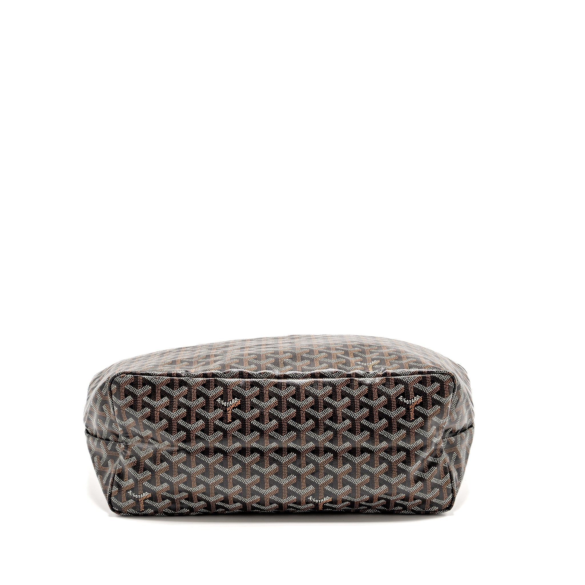GOYARD SAINT LOUIS TOTE PM GOYARDLINE CANVAS / CALFSKIN BLACK SHW