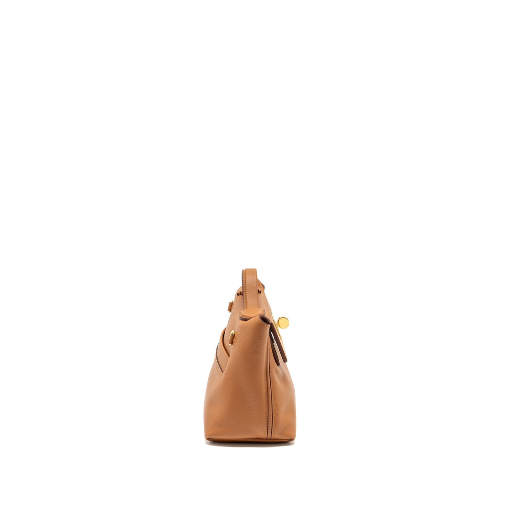 HERMES MINI 24/24 2424-21 BAG EVERCOLOR/ SWIFT GOLD GHW
