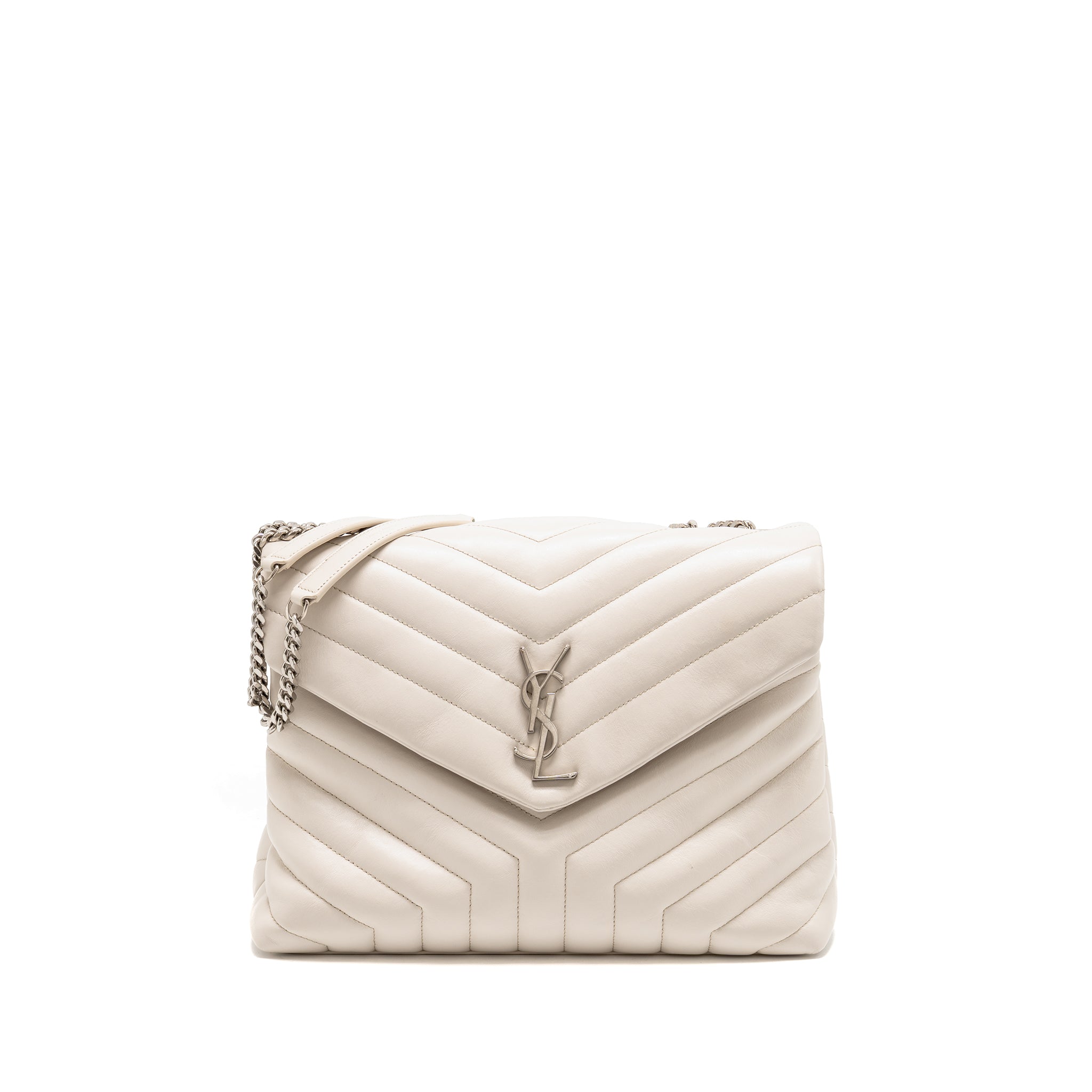 SAINT LAURENT/YSL MEDIUM LOU LOU BAG CALFSKIN WHITE SHW