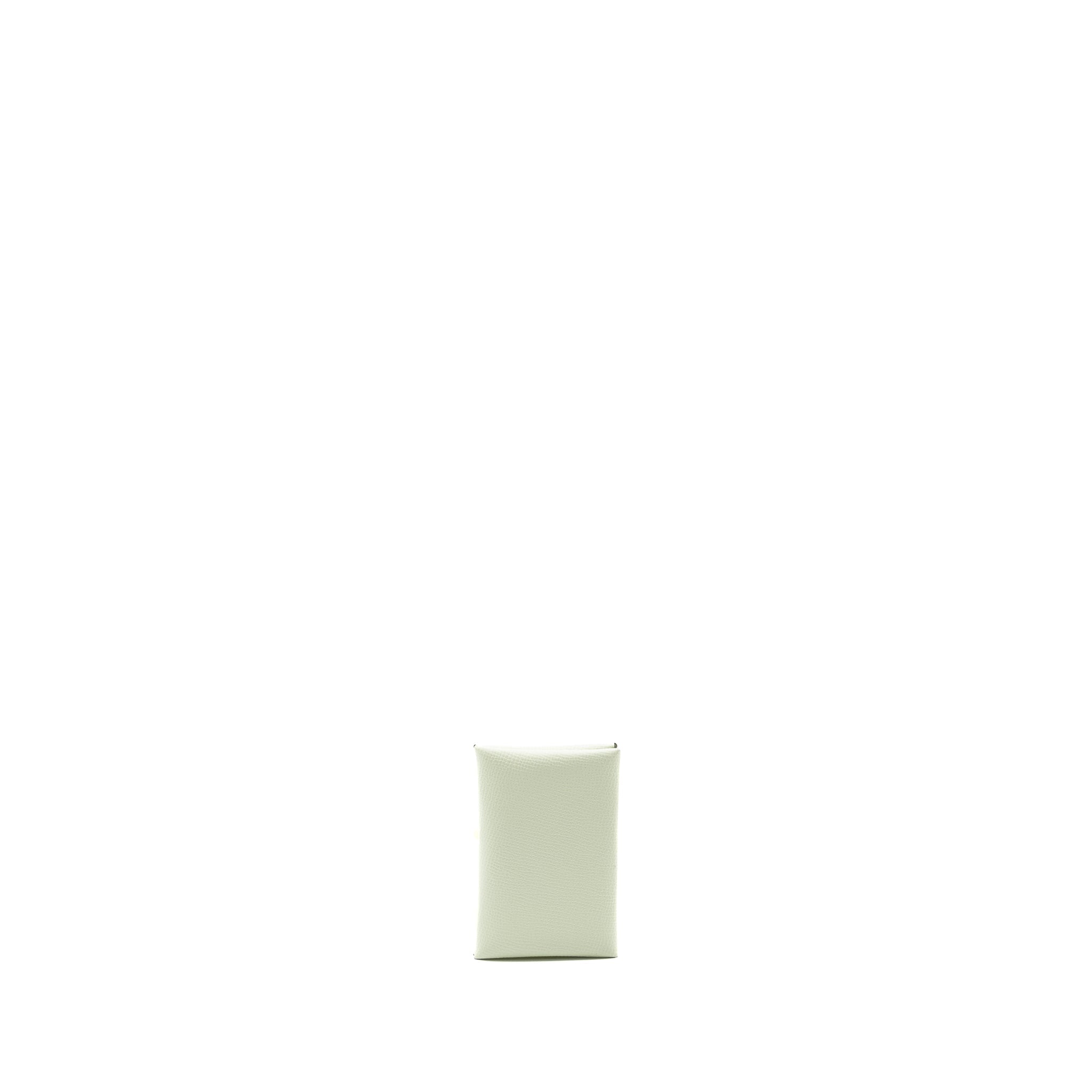 HERMES CALVI CARD HOLDER EPSOM VERT FIZZ SHW
