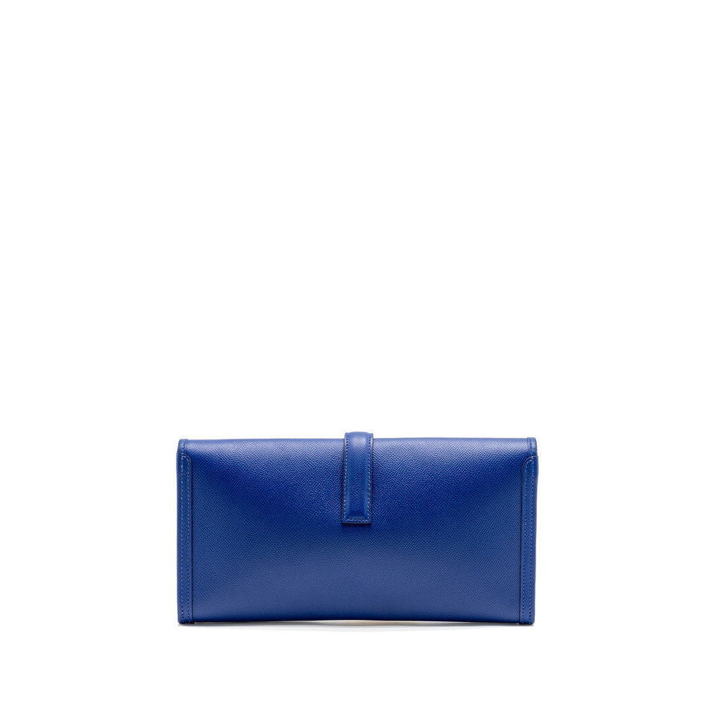 HERMES JIGE CLUTCH EPSOM BLUE ELECTRIC