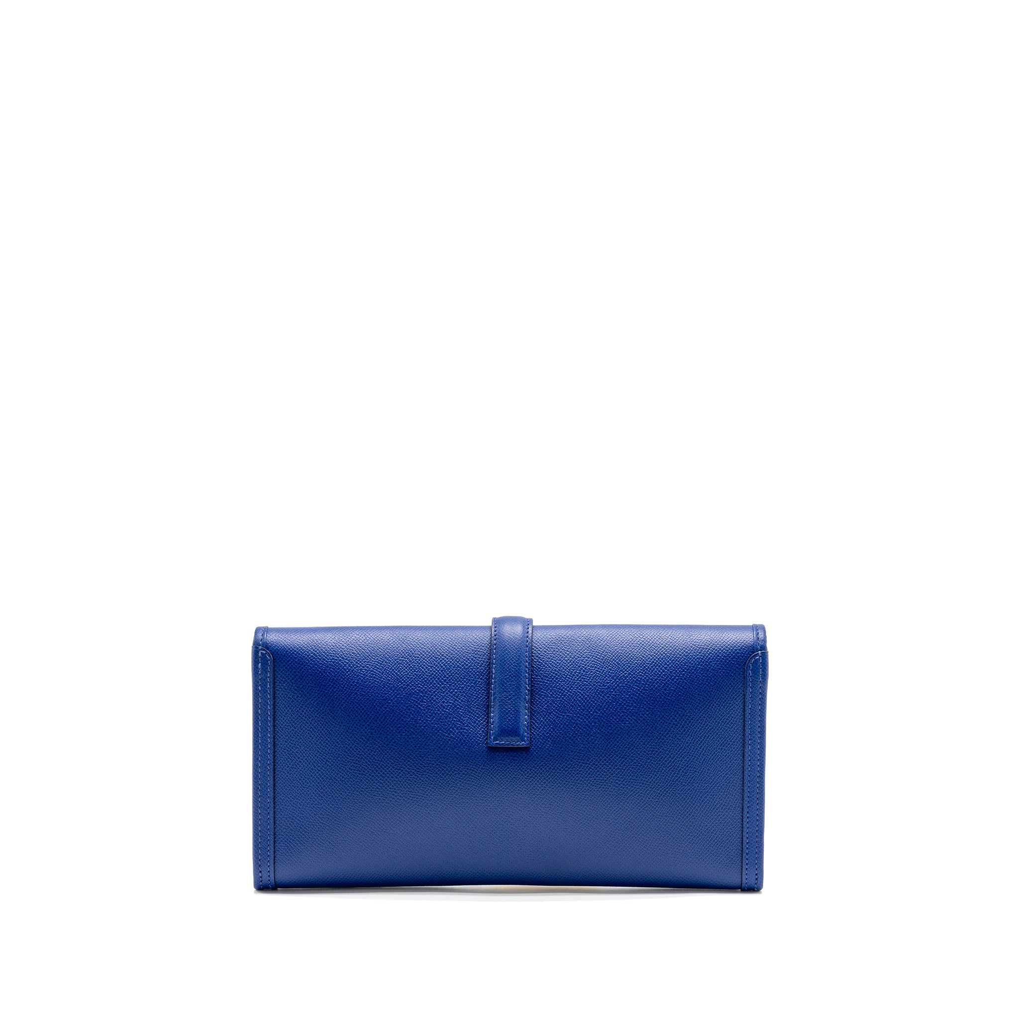 HERMES JIGE CLUTCH EPSOM BLUE ELECTRIC