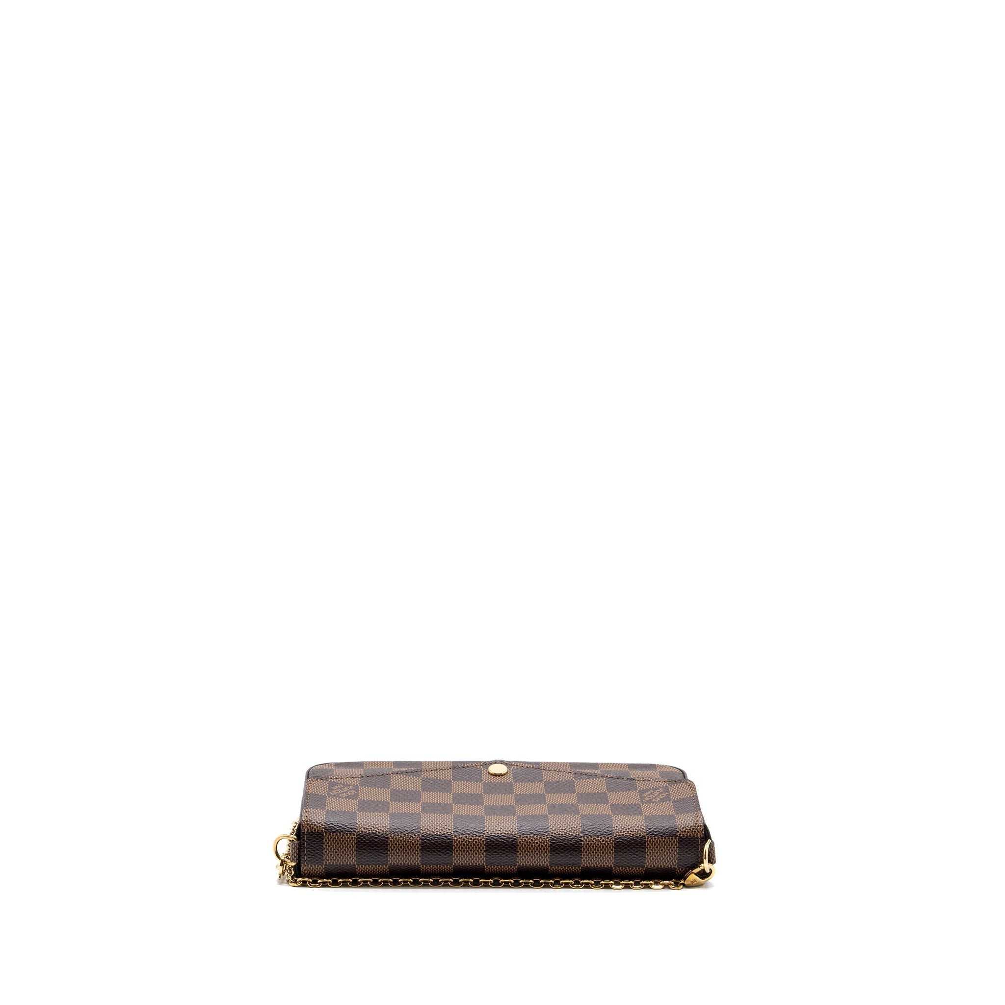 LOUIS VUITTON FELICIE  POCHETTE DAMIER EBENE CANVAS GHW